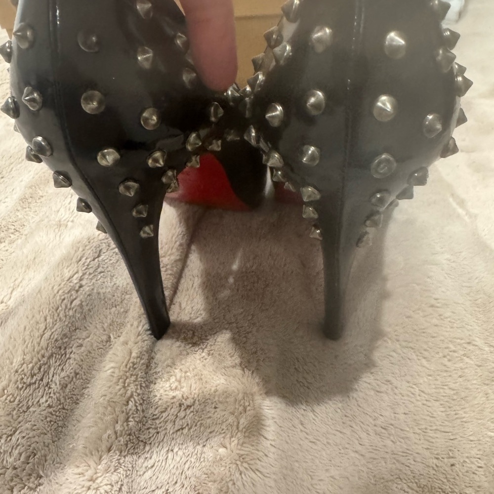 Christian Louboutin Black Studded Heels - Picture 5 of 7